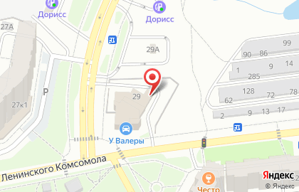 Шиномонтажная мастерская на улице Ленинского Комсомола на карте