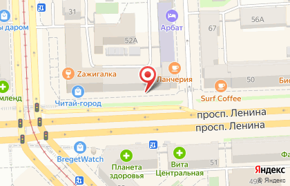 Банкомат Челиндбанк на проспекте Ленина, 52 на карте