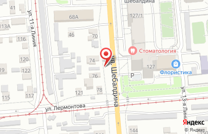 Аврора на улице Шебалдина на карте