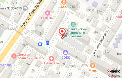 Продовольственный магазин на улице Юсупа Акаева на карте
