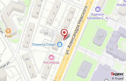 Спортивный магазин Планета Спорт в Ленинградском районе на карте