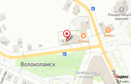 Нотариус Москаленко М.И. на Октябрьской площади в Волоколамске на карте