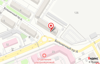 Банкомат УБРиР в Больничном проезде на карте