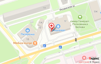 Магазин бытовой техники и электроники Эльдорадо на Рязанском шоссе в Новомосковске на карте