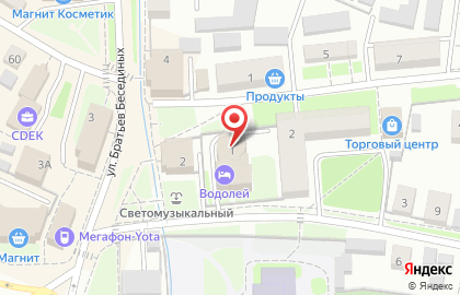 Гостиница Водолей в Гороховце на карте