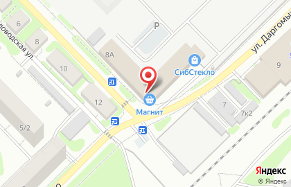 Супермаркет Магнит в Новосибирске на карте