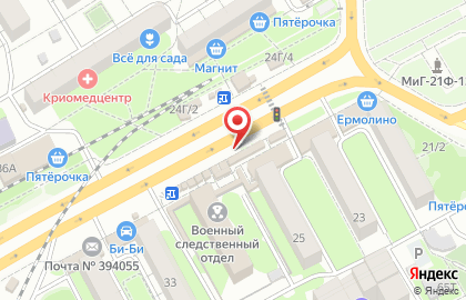 Киоск по продаже фруктов и овощей в Воронеже на карте