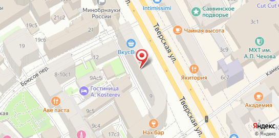 Ортопедический салон ОРТЕКА на Тверской улице на карте