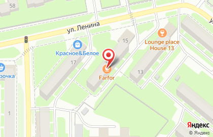 Служба доставки еды Farfor на улице Ленина, 15 на карте