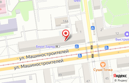 Суши-бар Суши Wok на улице Машиностроителей на карте