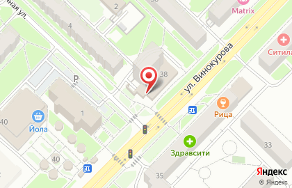 Универсам Пятёрочка на улице Винокурова на карте