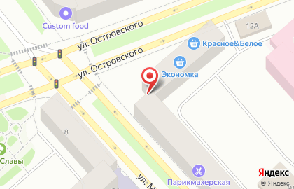 Зоомагазин Любимчик на улице Островского на карте