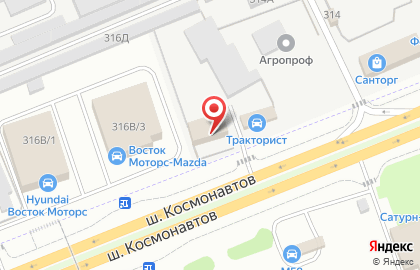 Торговый дом Тракер в Индустриальном районе на карте