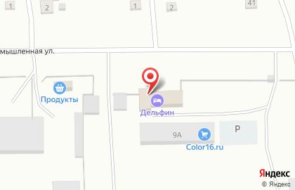 Гостиница Дельфин на Промышленной улице на карте