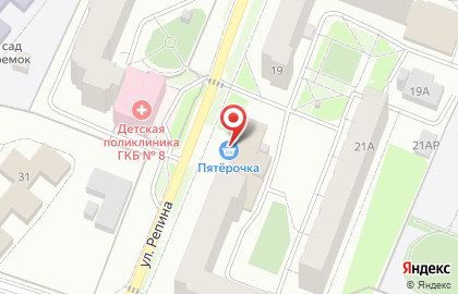 Супермаркет Пятёрочка на улице Тимирязева на карте