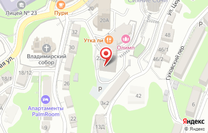 Строящееся административное здание по ул. Виноградная, 20/2 на карте