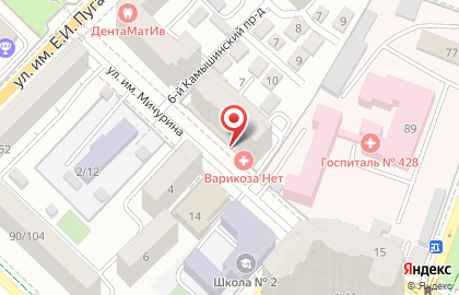 Клиника лазерной хирургии Варикоза Нет в Фрунзенском районе на карте