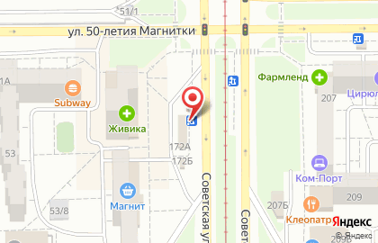 Продуктовый магазин Ситно на Советской улице, 172а на карте