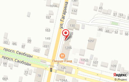 Магазин Иноземцевские колбасы и полуфабрикаты на улице Гагарина на карте
