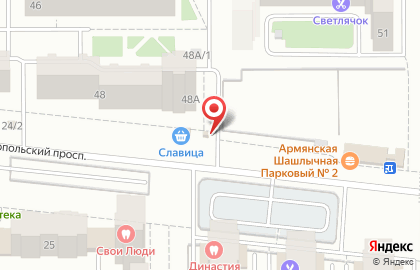 хлебный киоск в Курчатовском районе на карте