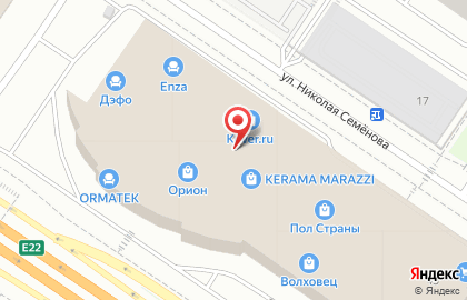 Мебельный салон Командор на улице Федюнинского на карте