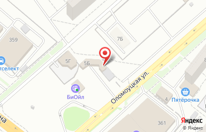Кафе Акватория на Оломоуцкой улице на карте