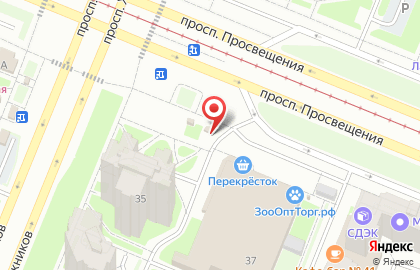 Киоск по ремонту обуви, Выборгский район на улице Просвещения на карте