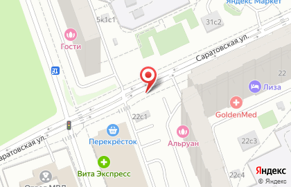 Киоск овощей и фруктов на Саратовской улице на карте