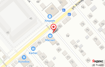 Супермаркет Магнит на улице Комарова на карте