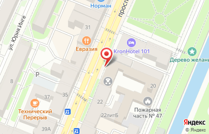 Главное управление МВД России по г. Санкт-Петербургу и Кронштадтскому району на карте