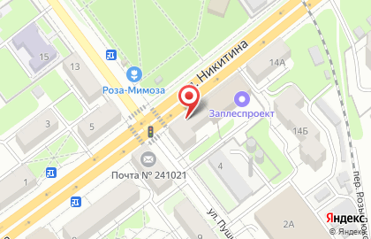 Продуктовый магазин в Брянске на карте