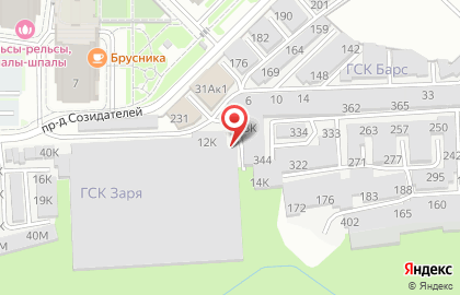 Гаражный кооператив Заря на улице Рихарда Зорге на карте