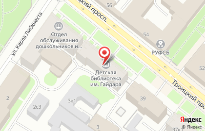 Областная детская библиотека им. А.П. Гайдара в Архангельске на карте