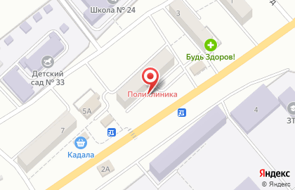 Поликлиника, Городская больница №2 на улице Гайдара на карте