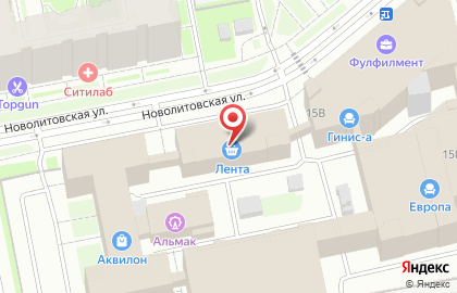 Магазин ортопедических матрасов и товаров для сна Askona на Новолитовской улице, 15Б на карте
