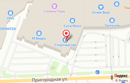 Спортивный магазин Спортмастер в ТЦ Сити Молл Белгородский на карте