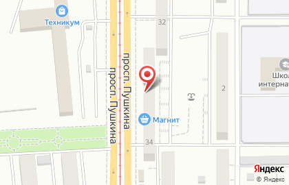 Банкомат Банк ВТБ 24 на проспекте Пушкина, 34 на карте