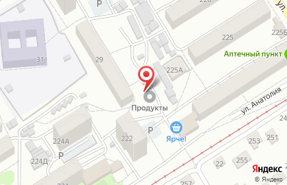 Продуктовый магазин в Барнауле на карте