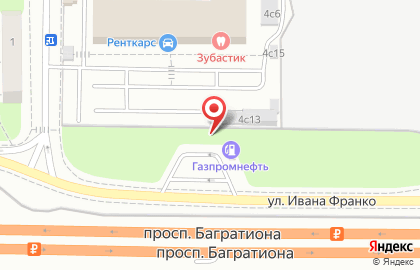 АЗС Газпромнефть на улице Ивана Франко на карте
