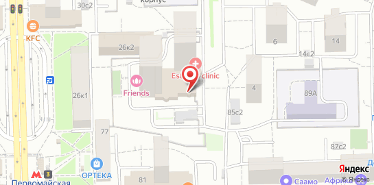 Клиника аппаратной косметологии и эстетической медицины Эстетик Клиник на 10-й Парковой улице на карте