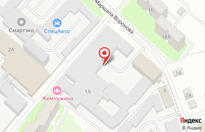 Территория игр на улице Маршала Воронова на карте