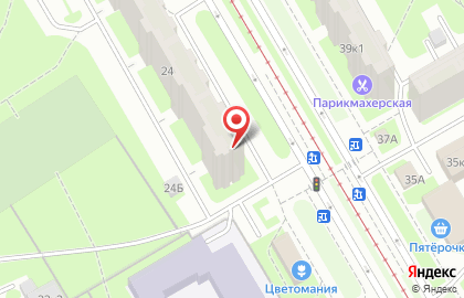 Магазин товаров для животных Мурзик на проспекте Авиаконструкторов на карте