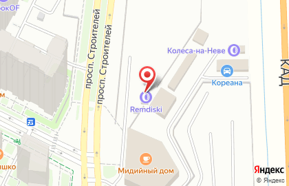 Шиномонтажная мастерская Remdiski в Кудрово на карте