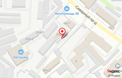 Шиномонтажная мастерская Шиномастер в Правобережном районе на карте