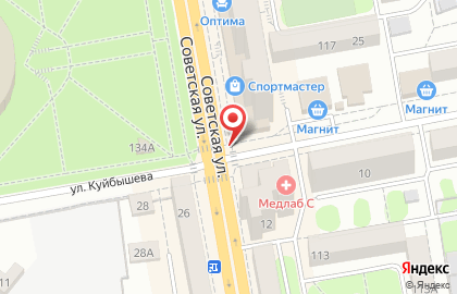 ОАО Центрально-Черноземный банк Сбербанка России на Советской улице на карте