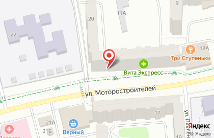 Продовольственный магазин Дима на улице Моторостроителей на карте