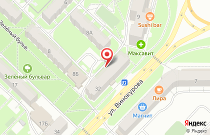 Мастерская-ателье на улице Винокурова на карте