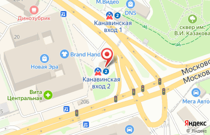 Нижегородский филиал Банкомат, КБ Банк Москвы на Московском шоссе на карте