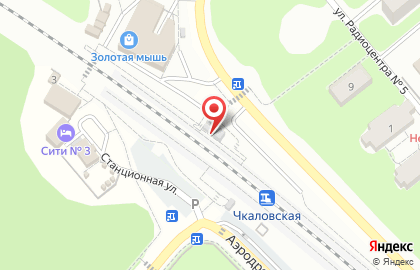 Чкаловская, железнодорожная станция на карте