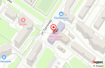 Центр Аттестации на улице Тургенева на карте